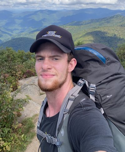 Ben backpacking to raise awareness for Klinefelter syndrome. 